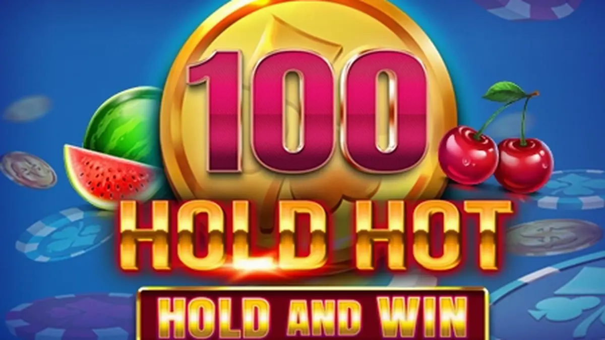 Captura de tela do jogo de slot 100 Hold Hot Hold and Win com símbolos clássicos e tema quente.